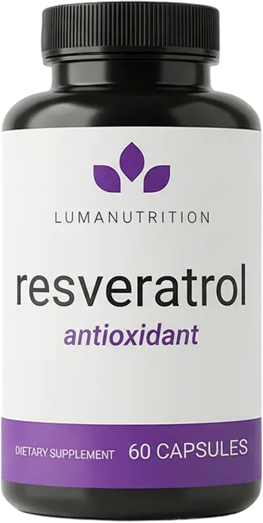 Luma Nutrition Pure Resveratrol Supplement - Antioxidant - 60 Capsules