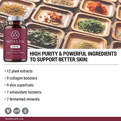 Qualia Skin Vitamins - The Ultimate Supplement For Better Skin With Biotin & Astaxanthin