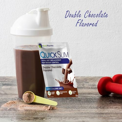 Quick Slim Meal Replacement Shake for Weight Loss, 30 Servings, 20g Protein, 27 Vitamins