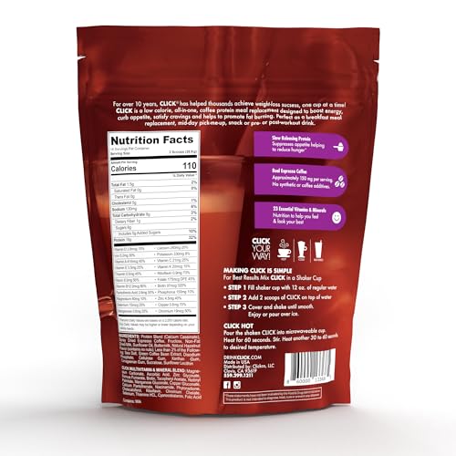 Click Coffee Protein Powder | Double Shot Espresso | 16g Protein | 23 Essential Vitamins
