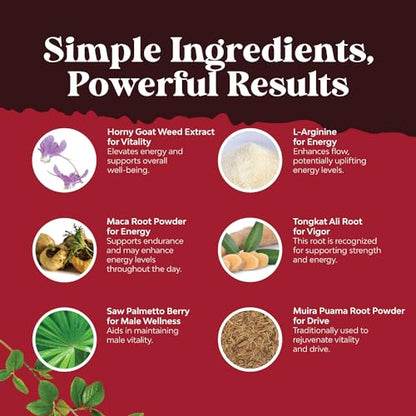 Horny Goat Weed Extract Complex - Invigorating Blend with Tribulus Saw Palmetto