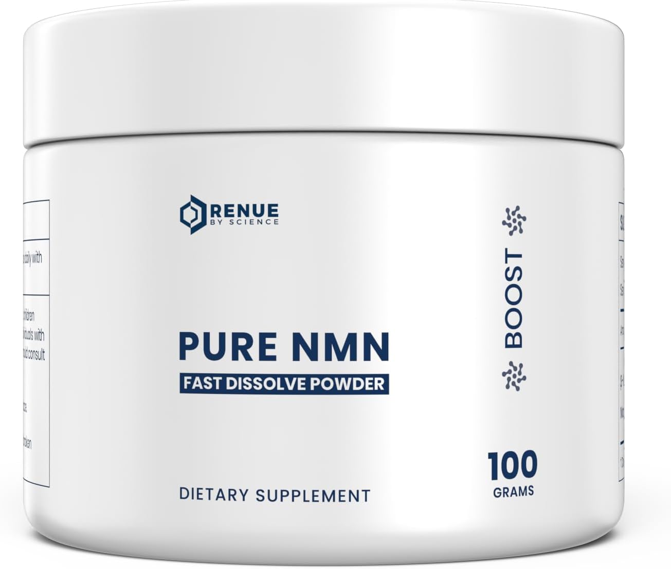 Renue By Science NMN Powder | 100g Fast Dissolve Powder Supplement | 500mg Nicotinamide Mononucleotide per Serving | Manufactured in the USA Third-Party Tested