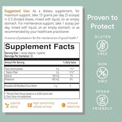 PectaSol Modified Citrus Pectin – 454g Powder + 270 Capsules – Promotes Optimal Long-Term Health & Healthy Aging – Super Nutrient Backed by 100+ Clinical Studies, Physician Formulated & Recommended