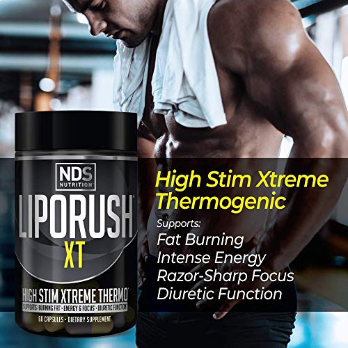 LIPORUSH NDS Nutrition XT - Concentrated Thermogenic with L-Carnitine & Teacrine