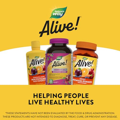 Nature's Way Alive! Women’s 50+ Daily Gummy Multivitamin, Supports Heart, Brain & Bone