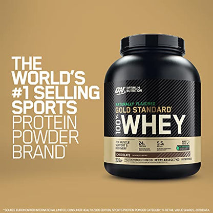 Optimum Nutrition Gold Standard 100% Whey Protein Powder, Naturally Flavored Strawberry