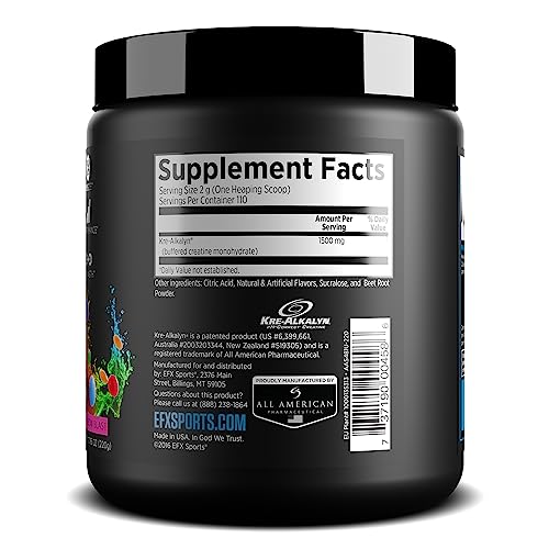 EFX Sports Kre-Alkalyn EFX Powder | pH Correct Creatine Monohydrate Powder Supple