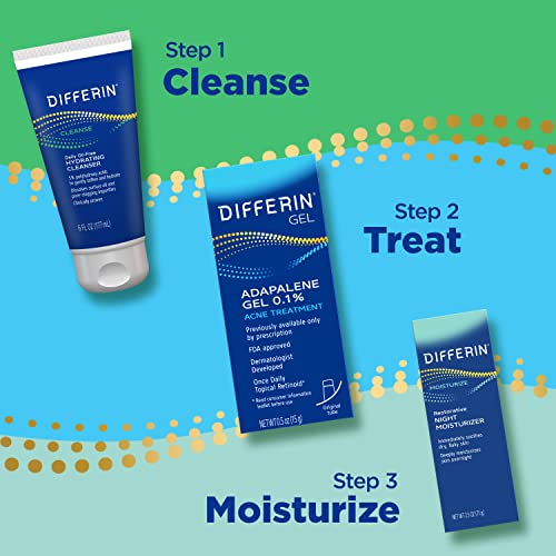 Differin Acne Treatment Gel, 30 Day Supply, Retinoid Treatment for Face