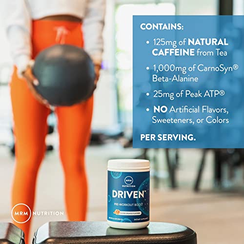 MRM Nutrition Driven Pre-Workout Powder | Mixed Berry Flavored | 125mg Caffeine | Pure