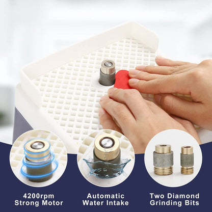 Stained Glass Grinder, Mini Glass Grinder Machine with 5/8" & 1" Grinder Bits