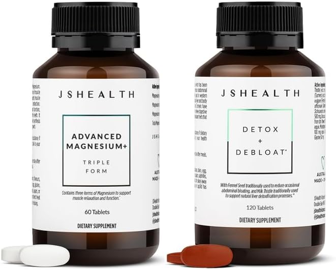 JSHealth Detox & Debloat + Advanced Magnesium Bundle for Liver Support & Muscle Relaxation - Virtual Bundle