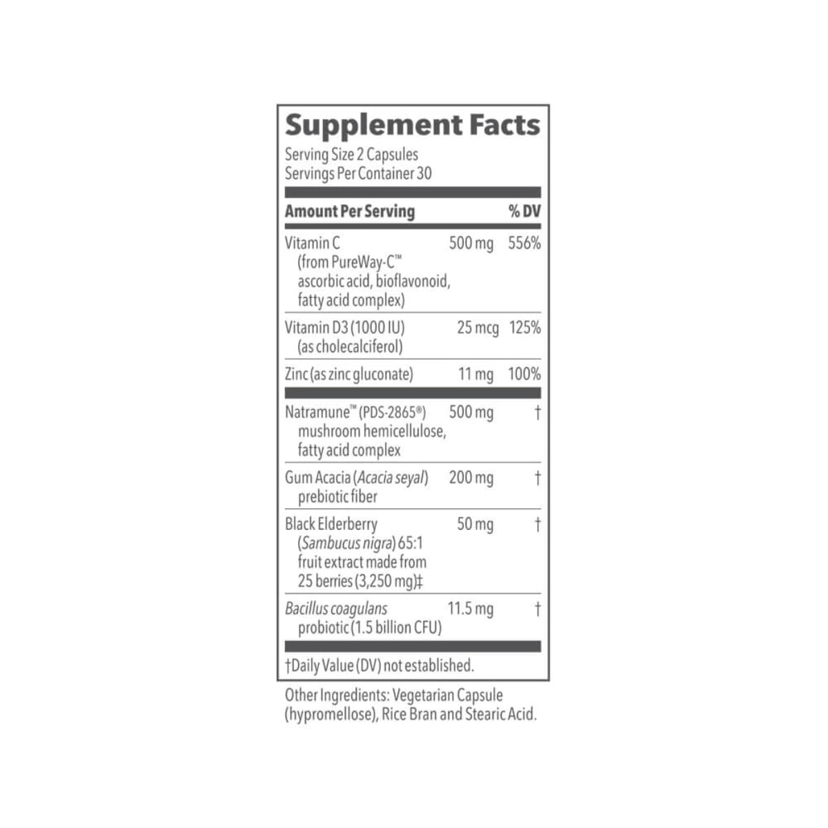 Clinical Immunity - Quick-Start - Immune System Support - Rapid Immunity Response - Boosts Antibodies, B + T + NK Cells, Neutrophils & Macrophagens - Black Elderberry & Pre + Probiotics - 60 Capsules