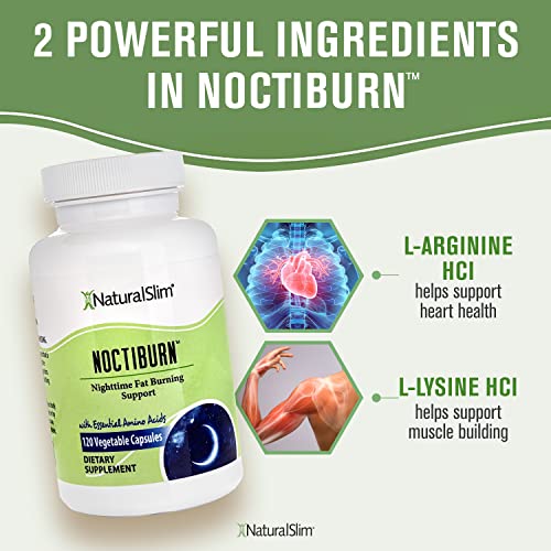 NaturalSlim NoctiBurn Night Fat Burning Support & Metabolism Support Supplements with Essentials