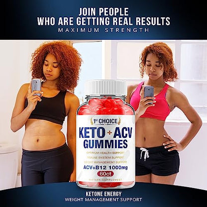 (2 Pack) 1st Choice Keto ACV Weight Loss Gummies Keto First Choice ACV Advanced