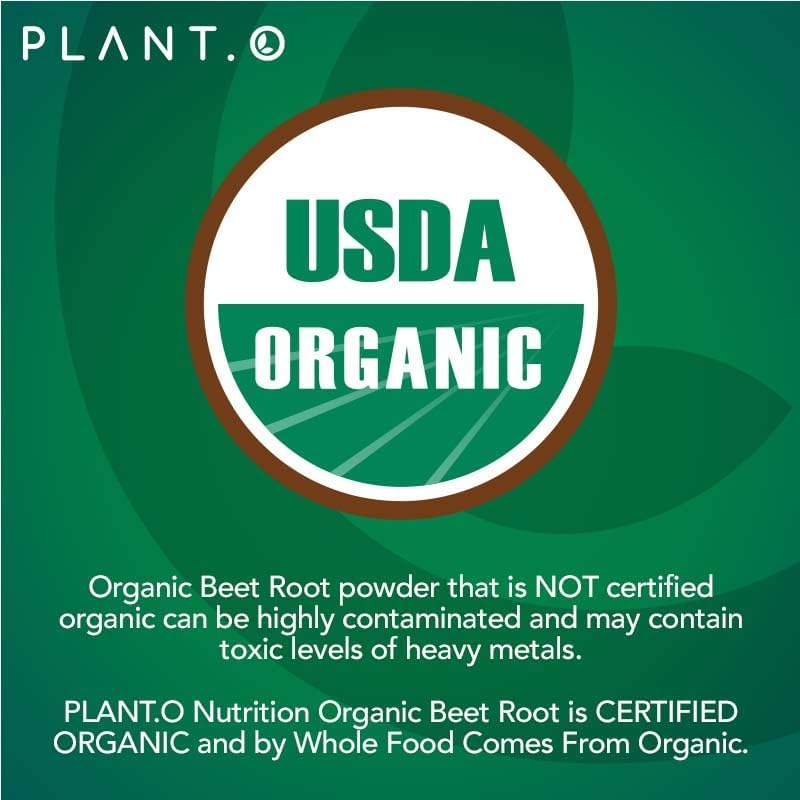 Organic Beet Root Capsules 1350mg – USDA Certified Beetroot Powder Supplement with Black Pepper | Nitric Oxide & Circulation Support | Vegan Non-GMO | 120 Tablets 2 Month Supply