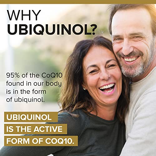 Qunol Ubiquinol CoQ10 200mg Softgels, Powerful Antioxidant for Heart and Vascular