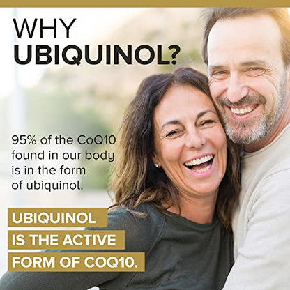 Qunol Ubiquinol CoQ10 200mg Softgels, Powerful Antioxidant for Heart and Vascular