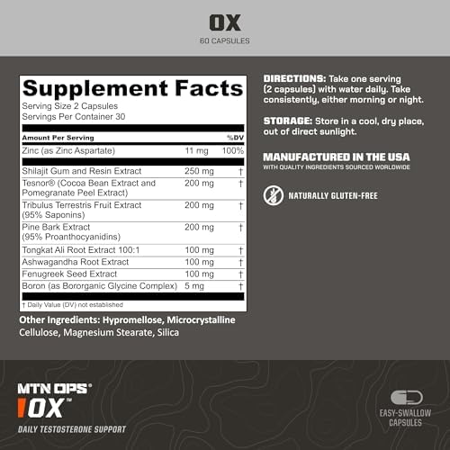 MTN OPS Ox & Slumber Jack Testosterone Support Bundle for Men – Daytime Testosterone Booster + Nighttime Recovery & Sleep Support Supplement
