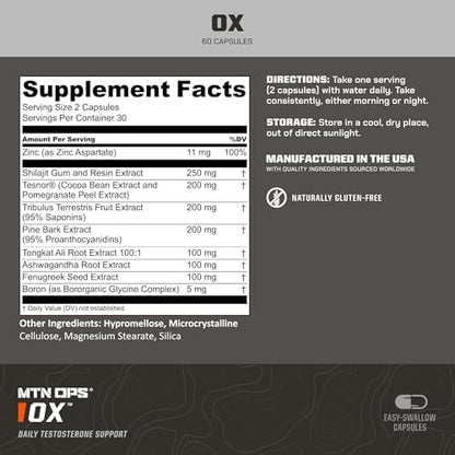 MTN OPS Ox & Slumber Jack Testosterone Support Bundle for Men – Daytime Testosterone Booster + Nighttime Recovery & Sleep Support Supplement