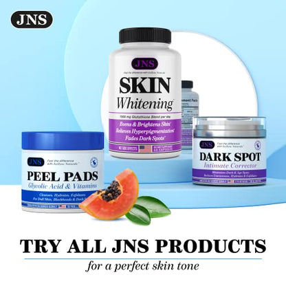 JOELLYNE NATURALS Glycolic Acid Peel Pads - 50 Count, Natural AHA Exfoliating Pads for Acne