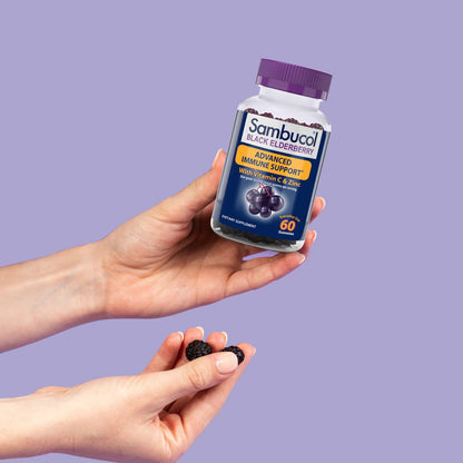 Sambucol Black Elderberry Gummies with Vitamin C & Zinc - Sambucus Elderberry