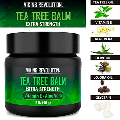 Viking Revolution Tea Tree Oil Cream - Super Balm Athletes Foot Cream - for Eczema