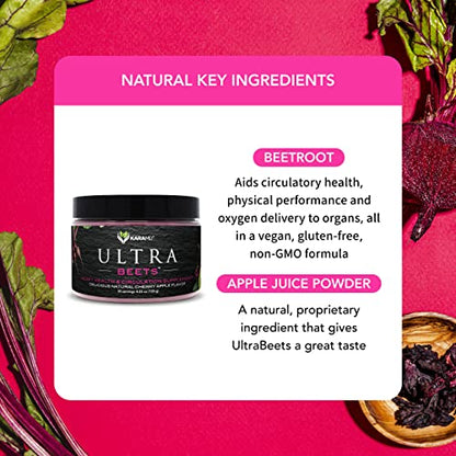 KaraMD UltraBeets - Beetroot Superfood Powder - Heart Health, Circulation & Energy