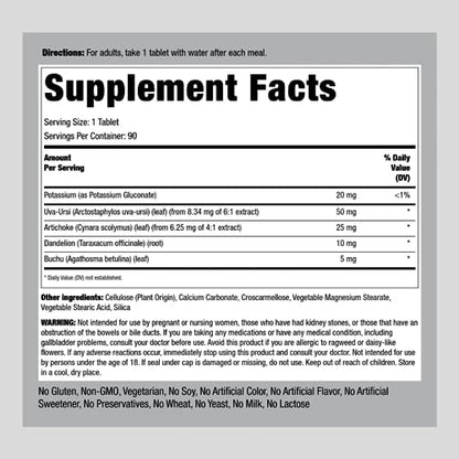 Water Pill | 90 Tablets | Super Strength | with Potassium | Non-GMO, Gluten Free Supplement