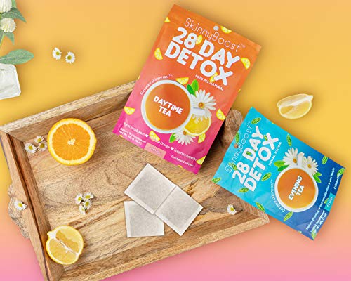 SkinnyBoost - Detox Tea Power Kit-1 - Daytime Tea (28 Bags) 1 Evening Detox Tea (14 Bags)