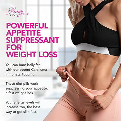 Skinny Fiber 120 Capsules, Appetite Suppressant Effective Weight Management for Women