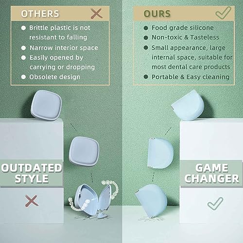 Silicone Retainer Case Soft Upgraded Cute Aligner Case Slim Partial Denture Case Container
