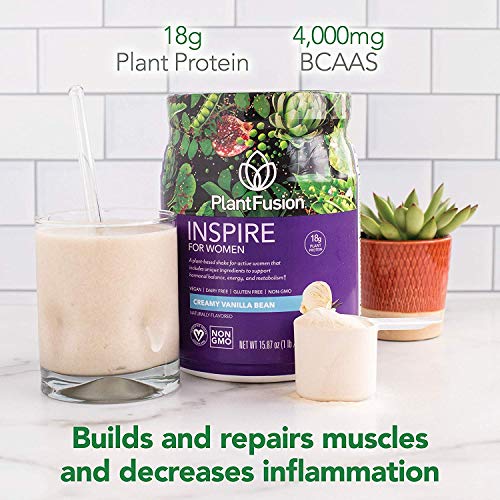 PlantFusion Inspire Plant Protein Powder for Women - Low Carb Protein Powder for Lean