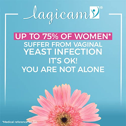 Lagicam Vaginal Yeast Infection, Antifungal 3 Day Miconazole Nitrate Treatment Cream, Relief for Itching