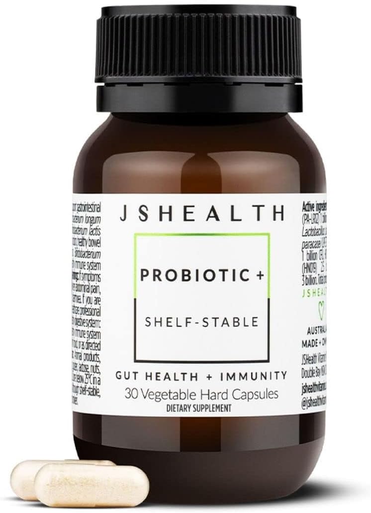 JSHealth Vitamins Gut Health and Immunity Formula, 30 Capsules | Probiotics for Women and Men, Shelf Stable Probiotic Supplement for Digestive Health and Immune Support