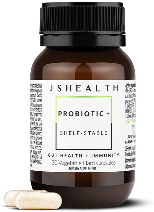 JSHealth Vitamins Gut Health and Immunity Formula, 30 Capsules | Probiotics for Women and Men, Shelf Stable Probiotic Supplement for Digestive Health and Immune Support