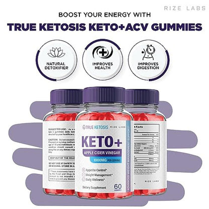 rize labs True Ketosis Keto Gummies - True Ketosis ACV Gummies for Advanced Weight Loss