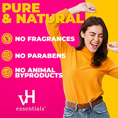 vH essentials Boric Acid + Tea Tree Vaginal Suppositories - Prebiotics Formula with Lactic Acid
