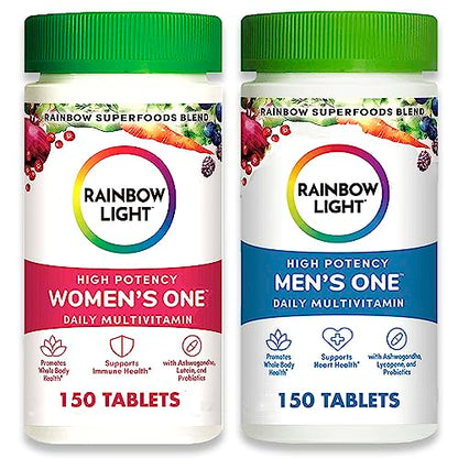 Rainbow Light Once Daily Multi-Vitamin Bundle Pack - Men's One and Women's One