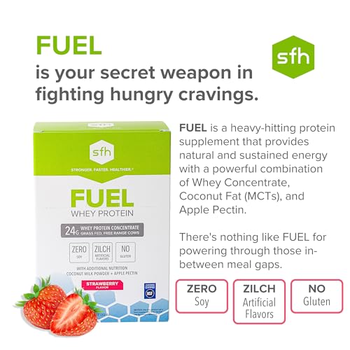 SFH Fuel Whey Protein Powder Great Tasting Grass Fed Whey | MCTs & Fiber for Energy