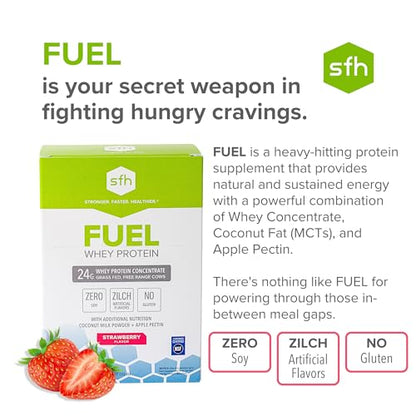SFH Fuel Whey Protein Powder Great Tasting Grass Fed Whey | MCTs & Fiber for Energy