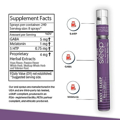 Sleep Fast & Longer - Oral Absorbtion Spray Can I Sleep Natural Sleep Aid with Melatonin