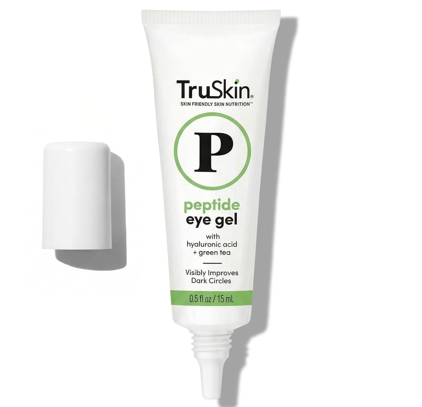 TruSkin Peptide Eye Cream Gel for Dark Circles, 0.5 fl oz | With Hyaluronic Acid to visibly smooth fine lines, hydrate and depuff tired-looking under eyes with a lightweight feel