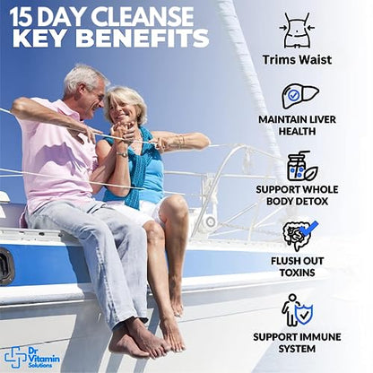 Professional Detox Cleanse for Weight Loss and Belly Fat, 15 Day Colon Cleanse, Body Detox