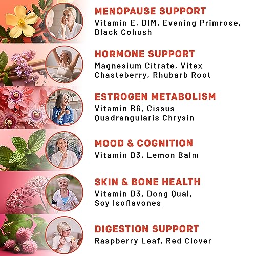 20-in-1 Menopause Supplements for Women - Dim Supplement Women - Estrogen Supple
