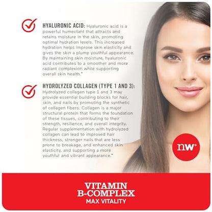 NatureWise Vitamin B Complex for Women and Men - with Folic Acid Biotin B1 B2 B3 B6 B12