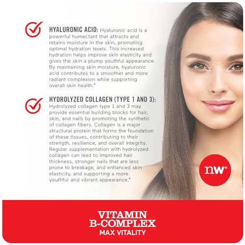 NatureWise Vitamin B Complex for Women and Men - with Folic Acid Biotin B1 B2 B3 B6