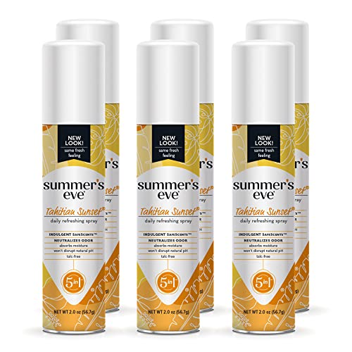 Summer's Eve Tahitian Sunset Daily Feminine Spray, 2 oz, 6 Pack