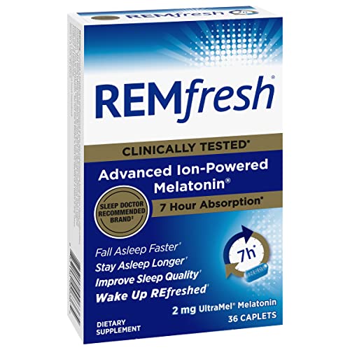 REMfresh 2mg Advanced Melatonin Sleep Aid Supplement (36 Caplets)