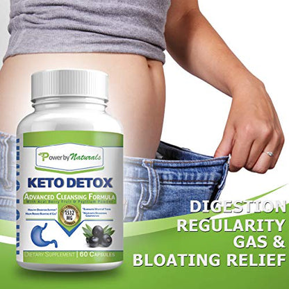 Power By Naturals Keto Colon Cleanser & Detox - Rapid Weight Loss Pills, Gut Health