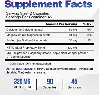 Keto Diet Pills Plus Apple Cider Vinegar - Exogenous Ketones Supplement for women men